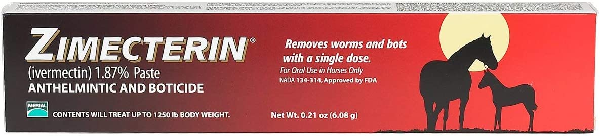 RJ matthews Merial Zimecterin Horse Dewormers Tube
