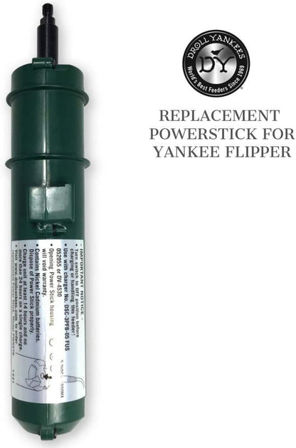 Droll Yankees Replacement Power Stick for Yankee Flipper Bird Feeder Motor, Feeder Part with Rechargeable Batteries, PWRSTK
