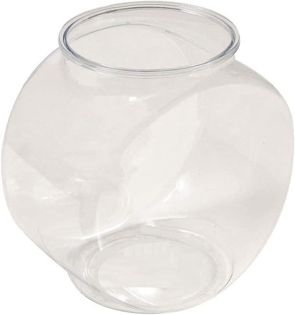 Koller Products 1/2-Gallon Fish Bowl Drum, 6.3" L x 4.2" W x 6.3" H, Clear
