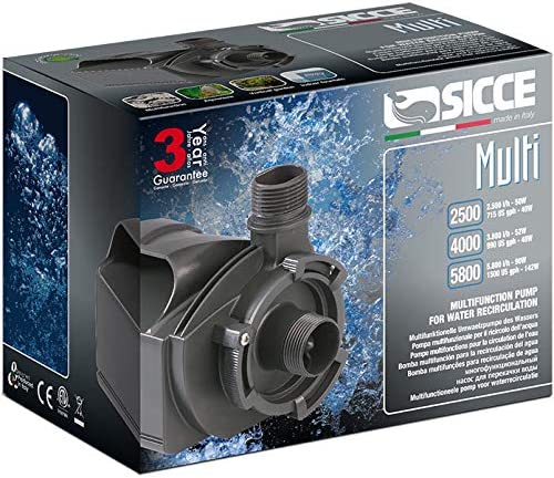 Sicce Multi Multifunction Aquarium Pump, Designed for submerged and in-Line use (Mod 800 Excluded)