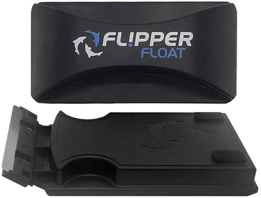 FL!PPER Flipper Cleaner Float - 2-in-1 Floating Magnetic Aquarium Glass Cleaner - Fish Tank Cleaner - Scrubber & Scraper Aquarium Cleaning Tools – Floating Fish Tank Cleaner, Standard