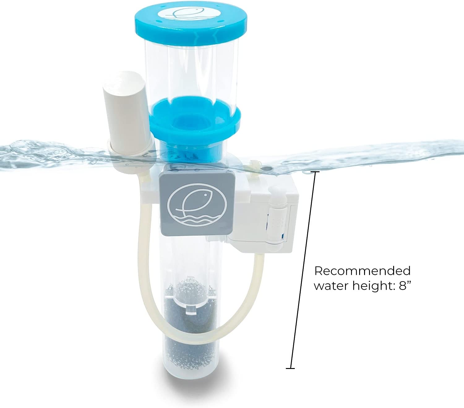 ESHOPPS Nano Skimmer | Protein Skimmer for Nano Tanks | New improved adjustable magnetic mount | Adjustable water height. Minimal foot print. Fits most All in one tanks back chamber