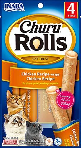 INABA Churu Rolls - Soft Baked Chicken Filled with Churu Puree - Natural Cat Treats