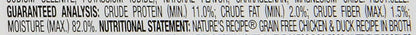 Nature's Recipe Grain Free Wet Dog Food, Chicken & Duck Recipe In Broth, 2.75-Ounce Cup (Pack of 24)