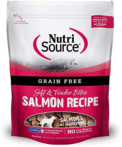 Nutrisource Grain Free Salmon Bites Dog Treats 6Oz