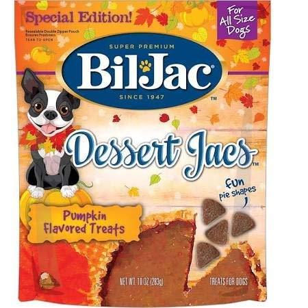 Bil-Jac Super Premium Dessert Jacs Pumpkin Flavored Dog Treats 10 oz Reseable Bag
