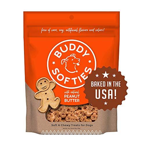 Buddy Biscuits, Soft & Chewy Treats for Small & Large Dogs, Made in USA Only, Training or Snack Size (Packaging May Vary) - Peanut Butter, 6 oz. (4 PACK)