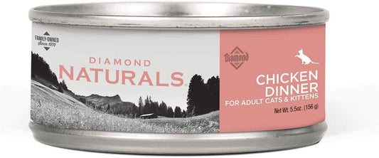 DIAMOND NATURALS Real Meat Recipes Premium Canned Wet Pate Chicken, Whitefish or Hairball Formula Cat Food with Protein and Nutrients for Supporting Overall Health in Cats and/or Kittens