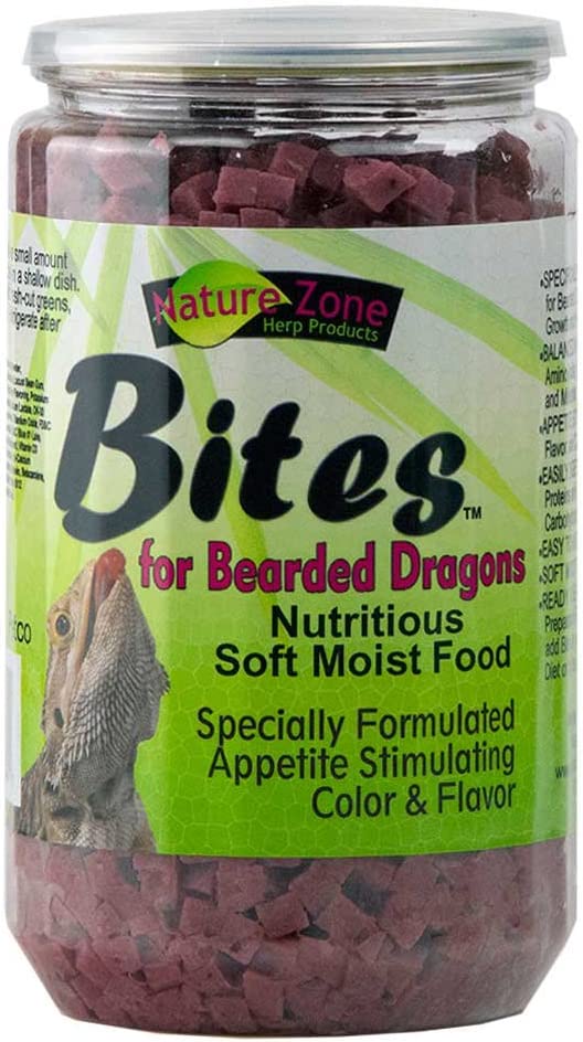 Nature Zone Bites For Bearded Dragons, Soft Moist Food, 24-Ounce