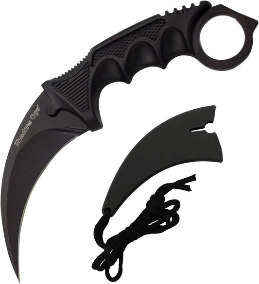 TACTICAL COMBAT KARAMBIT NECK KNIFE G'Store Survival Hunting Fixed Blade w/ SHEATH