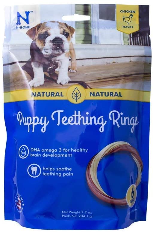 N-Bone Puppy Teething Ring Chicken Flavor (2 Pouch(6 Rings))