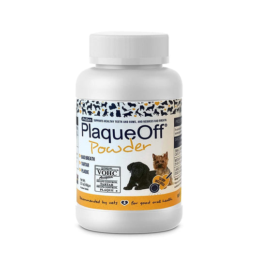 ProDen PlaqueOff Powder for Pets - Cat & Dog Breath Freshener - Plaque & Tartar Remover for Pet Oral Care - Supports Healthy Mouth for Dogs - 60 g