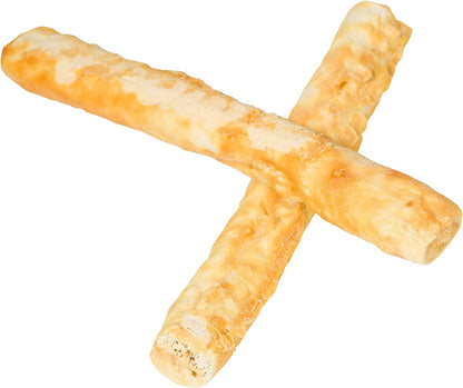 Nothing to Hide Natural Rawhide Alternative Large 10'' Rolls for Dogs - 3 Pack (6 Chews) Premium Grade Easily Digestible Chews - Great for Dental Health by Fieldcrest Farms