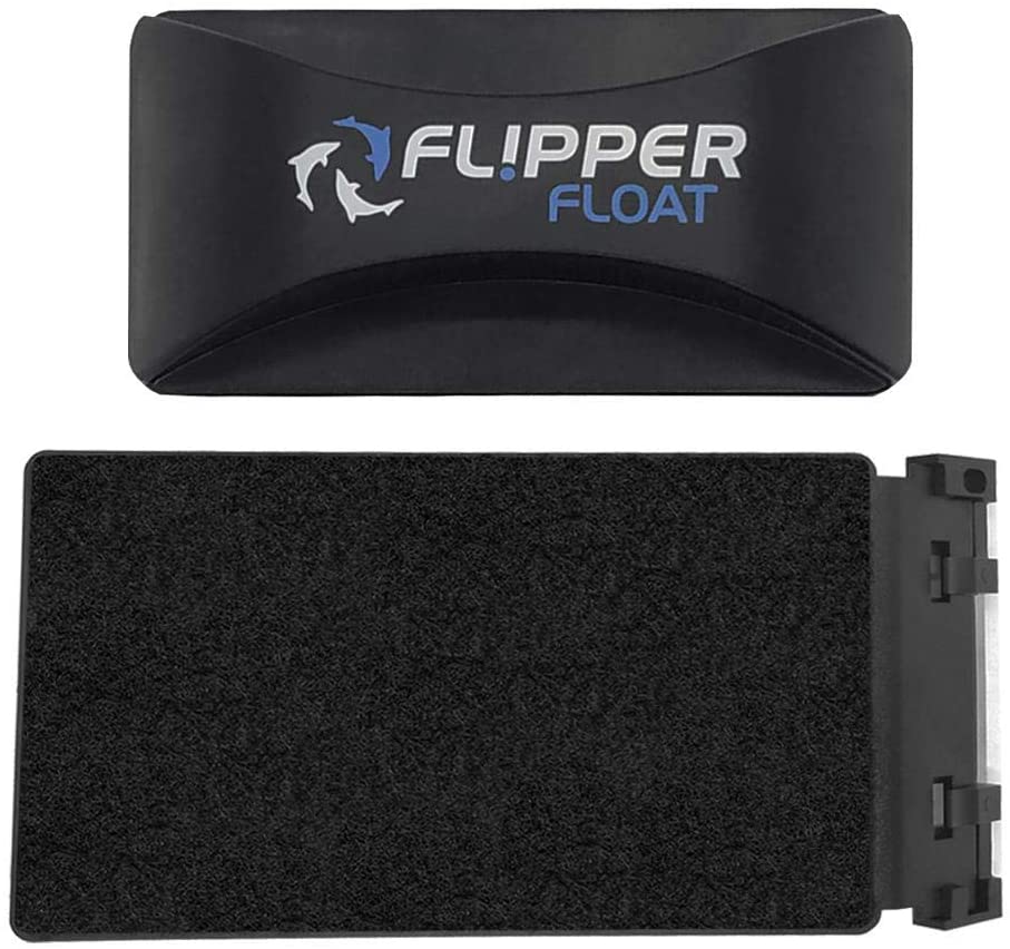 FL!PPER Flipper Cleaner Float - 2-in-1 Floating Magnetic Aquarium Glass Cleaner - Fish Tank Cleaner - Scrubber & Scraper Aquarium Cleaning Tools – Floating Fish Tank Cleaner, Standard