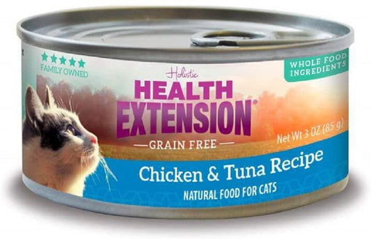 Health Extension Grain Free Grain Free Chicken & Tuna for Cats - 2.8 oz cans (24 cans in a case)