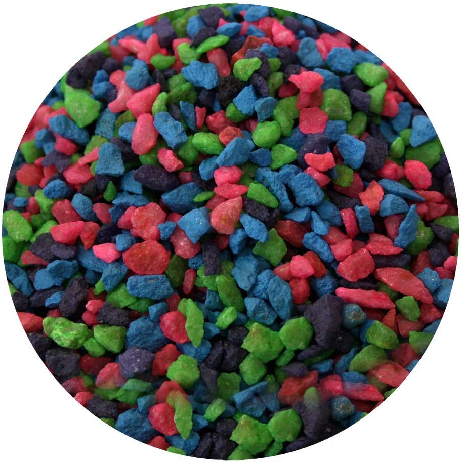 Spectrastone Permaglo Rainbow Aquarium Gravel for Freshwater Aquariums, 5-Pound Bag