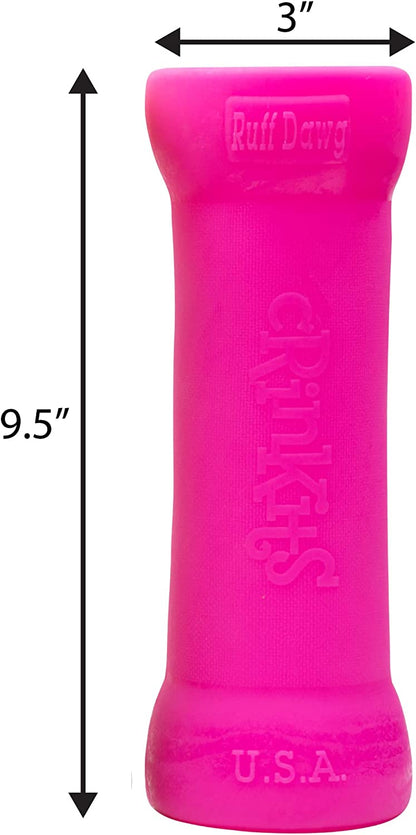 Ruff Dawg Crinkit XL - Throw and Retrieve Water Bottle Dog Toy, Solid Rubber, Includes Water Bottle, Floats, Recyclable, Made in The USA, 9.5in, Dogs Over 40 lbs
