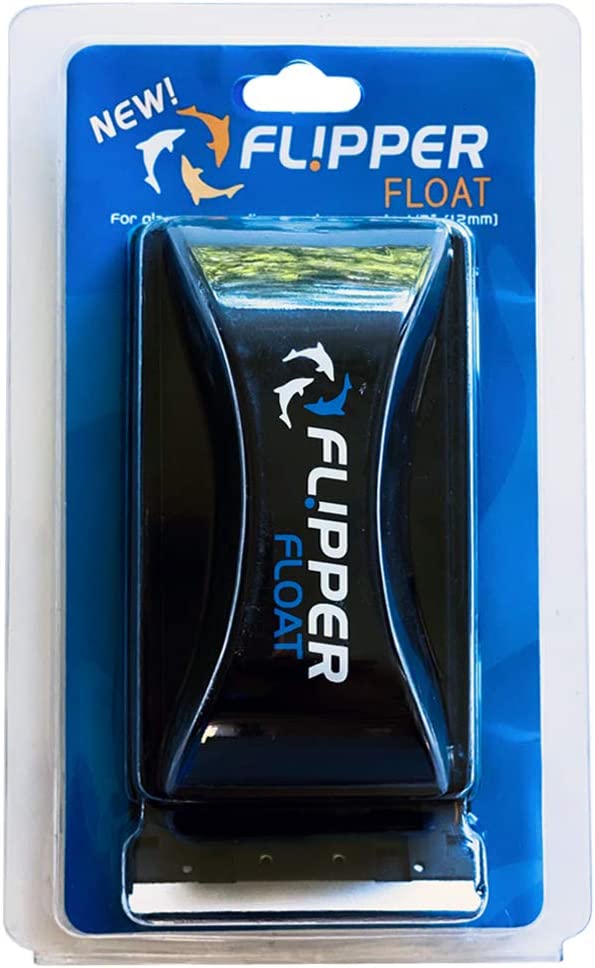 FL!PPER Flipper Cleaner Float - 2-in-1 Floating Magnetic Aquarium Glass Cleaner - Fish Tank Cleaner - Scrubber & Scraper Aquarium Cleaning Tools – Floating Fish Tank Cleaner