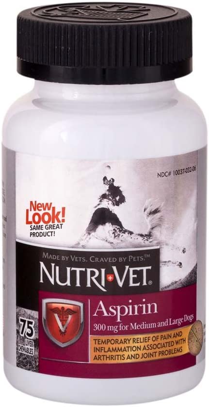 Nu2tri-vet K-9 Aspirin Chewables, 75 Count- 2 Pack