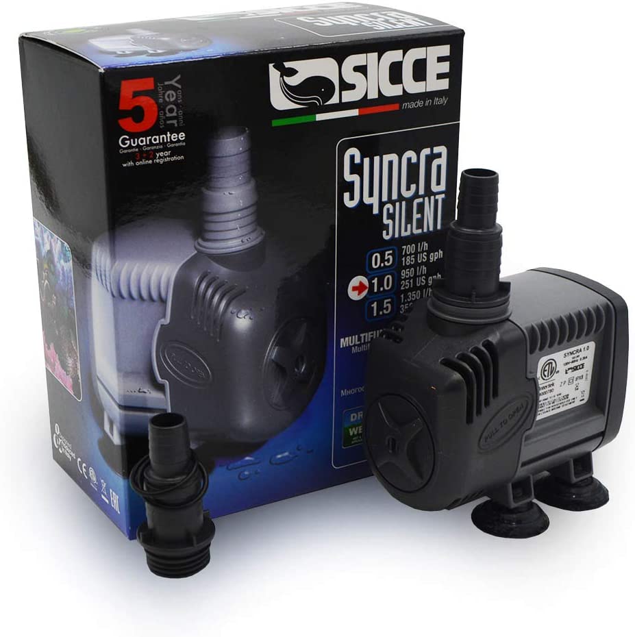 SICCE Syncra Silent 1.0 Multi-Purpose Pump, designed for freshwater and saltwater