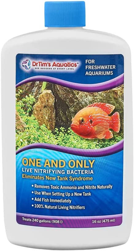 DrTim’s Aquatics Freshwater One & Only Live Nitrifying Bacteria  – Eliminate New Tank Syndrome for New Fish Tanks, Aquariums, & Water Filtering & Treatment