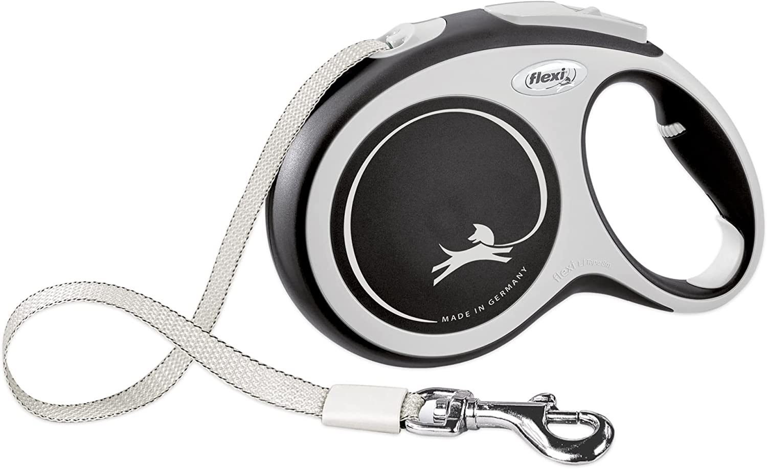 Flexi New Comfort Retractable Dog Leash (Tape), for Dogs X-Small to Large, 10-26 ft