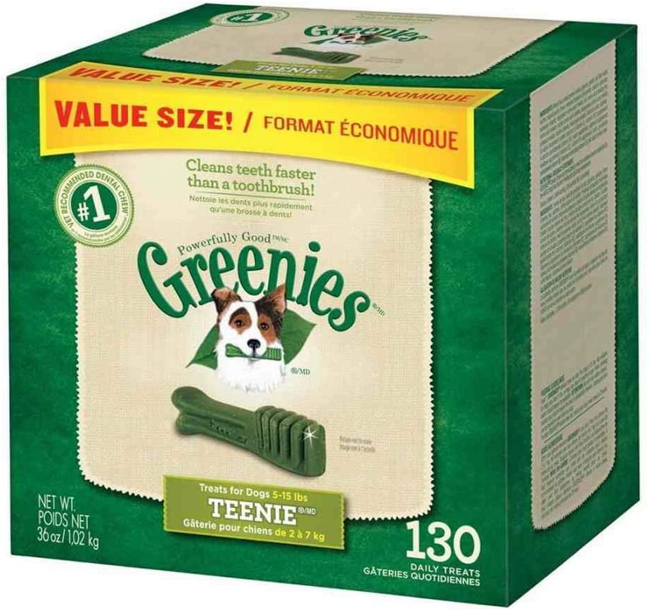 Greenies Dog Dental Chew Treats Teenie 36oz 130ct