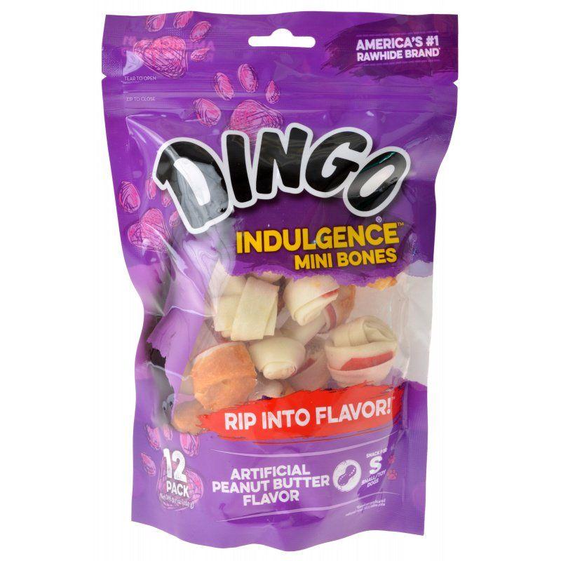 Dingo Indulgence Peanut Butter Meat & Rawhide Chews (No China Sourced Ingredients)