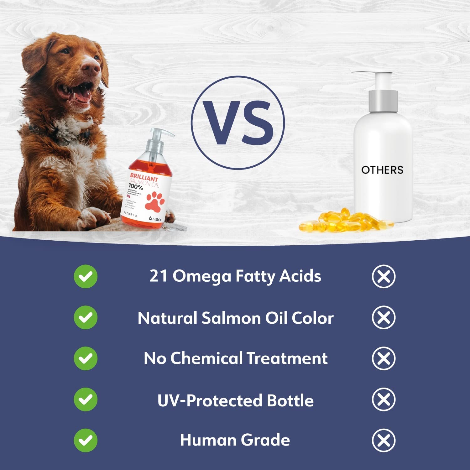 Brilliant Salmon Oil for Dogs, Cats & Puppies, Pure Omega 3 Fish Oil Liquid Food Supplement with DHA & EPA Fatty Acids, by Hofseth BioCare (10 Ounce)(Pack of 2)