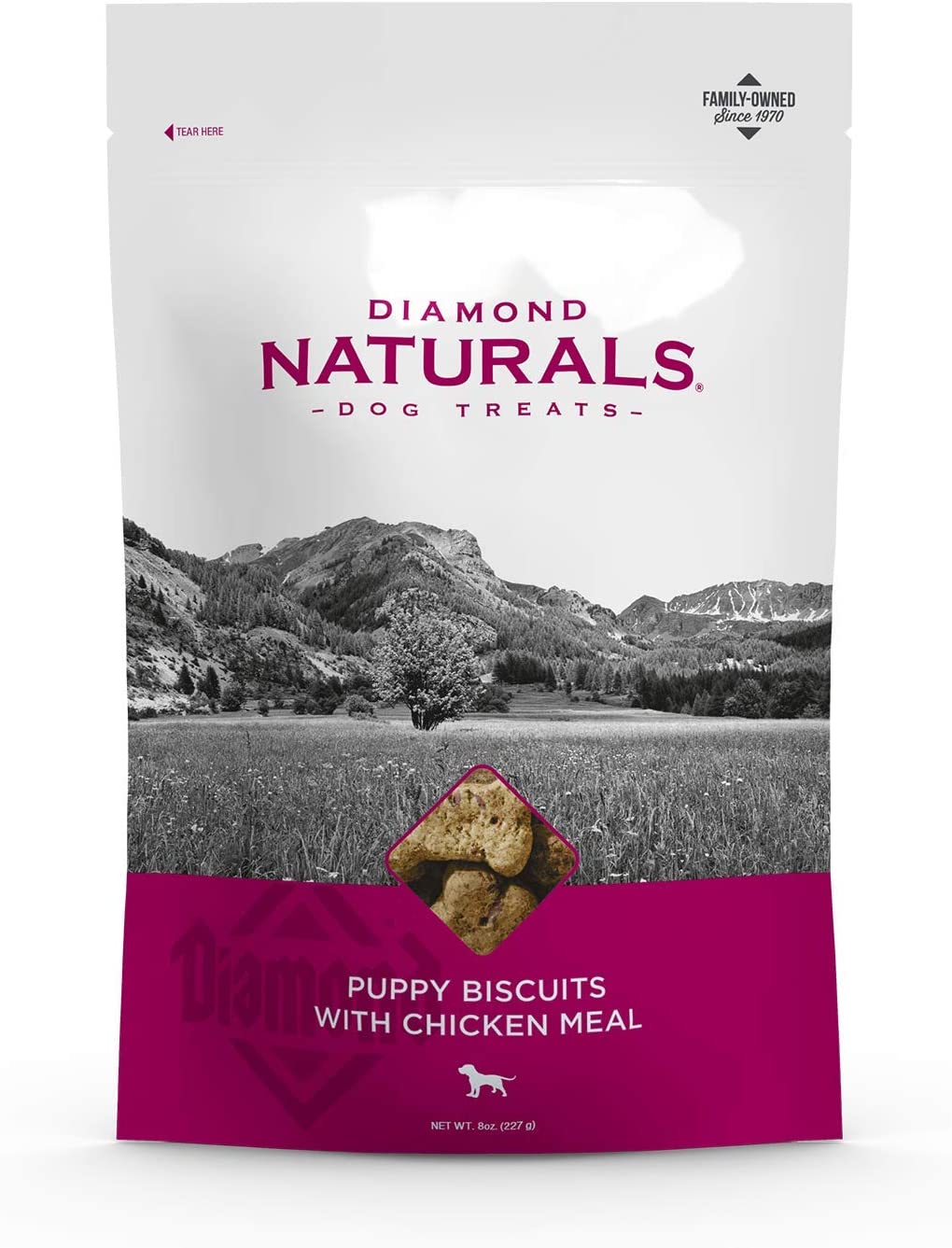 Diamond Naturals Puppy Natural Biscuit Dog Treat with Real Chicken Protein 8oz