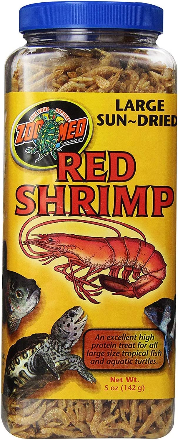 Zoo Med Large Sun-Dried Red Shrimp 5 oz - Pack of 4