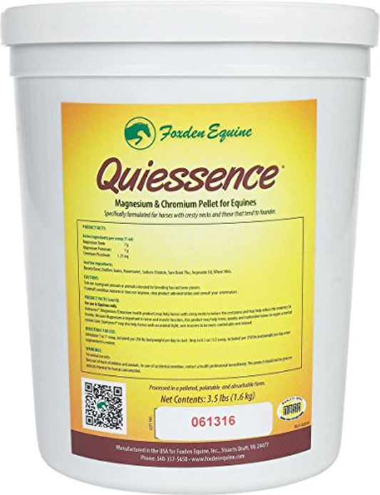 Quiessence Foxden Equine 3.5 lb Banana Flavored Magnesium Pellets Founder Calming Sore Muscle Supplement