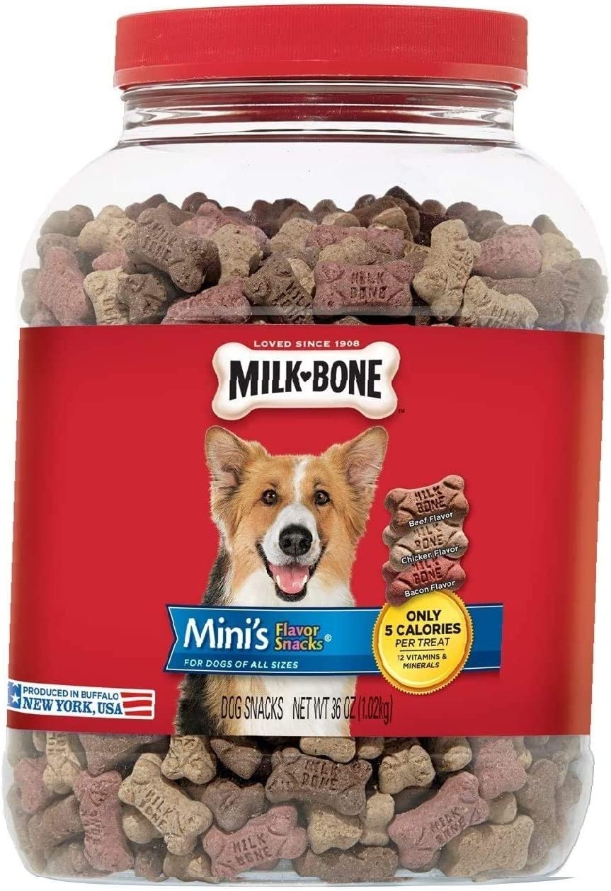 Milk-Bone Mini's Biscuits Flavor Snacks Canister (36 oz. (2 Canisters))