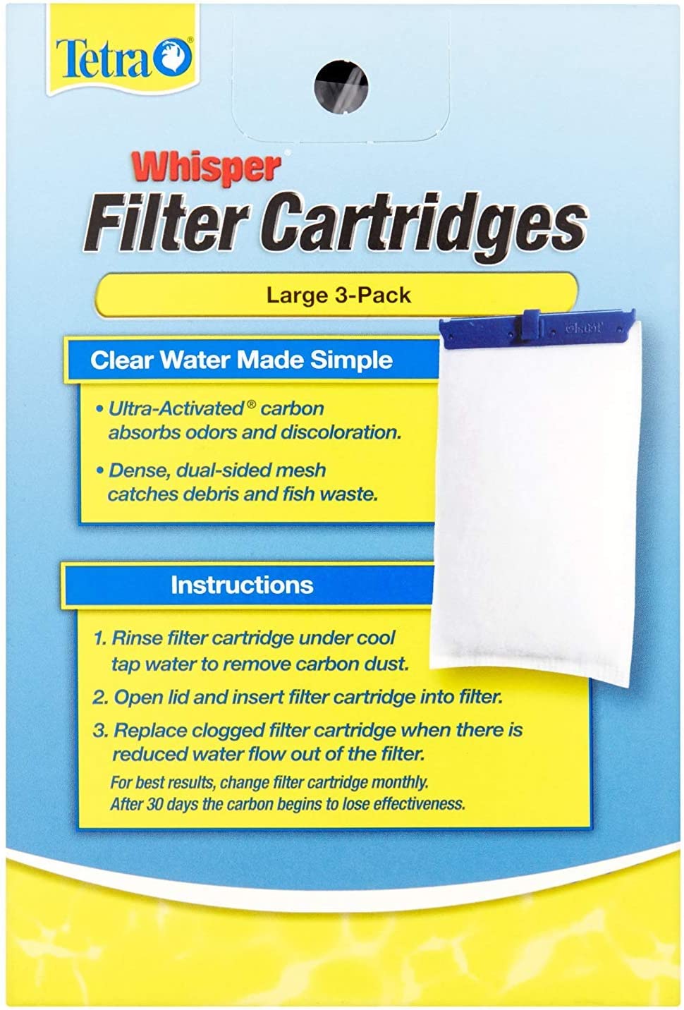 Tetra Whisper Large Aquarium Filter Cartridge 3pk