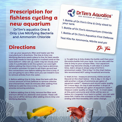 DrTim’s Aquatics Freshwater One & Only Live Nitrifying Bacteria  – Eliminate New Tank Syndrome for New Fish Tanks, Aquariums, & Water Filtering & Treatment