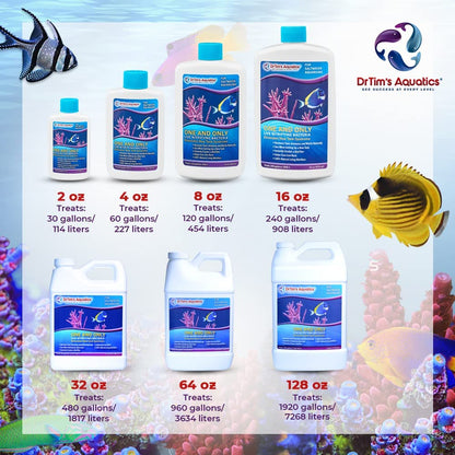 DrTim’s Aquatics Saltwater One & Only Live Nitrifying Bacteria  – Eliminate New Tank Syndrome for New Fish Tanks, Aquariums, & Water Filtering & Treatment - Treats 120gal - 8oz