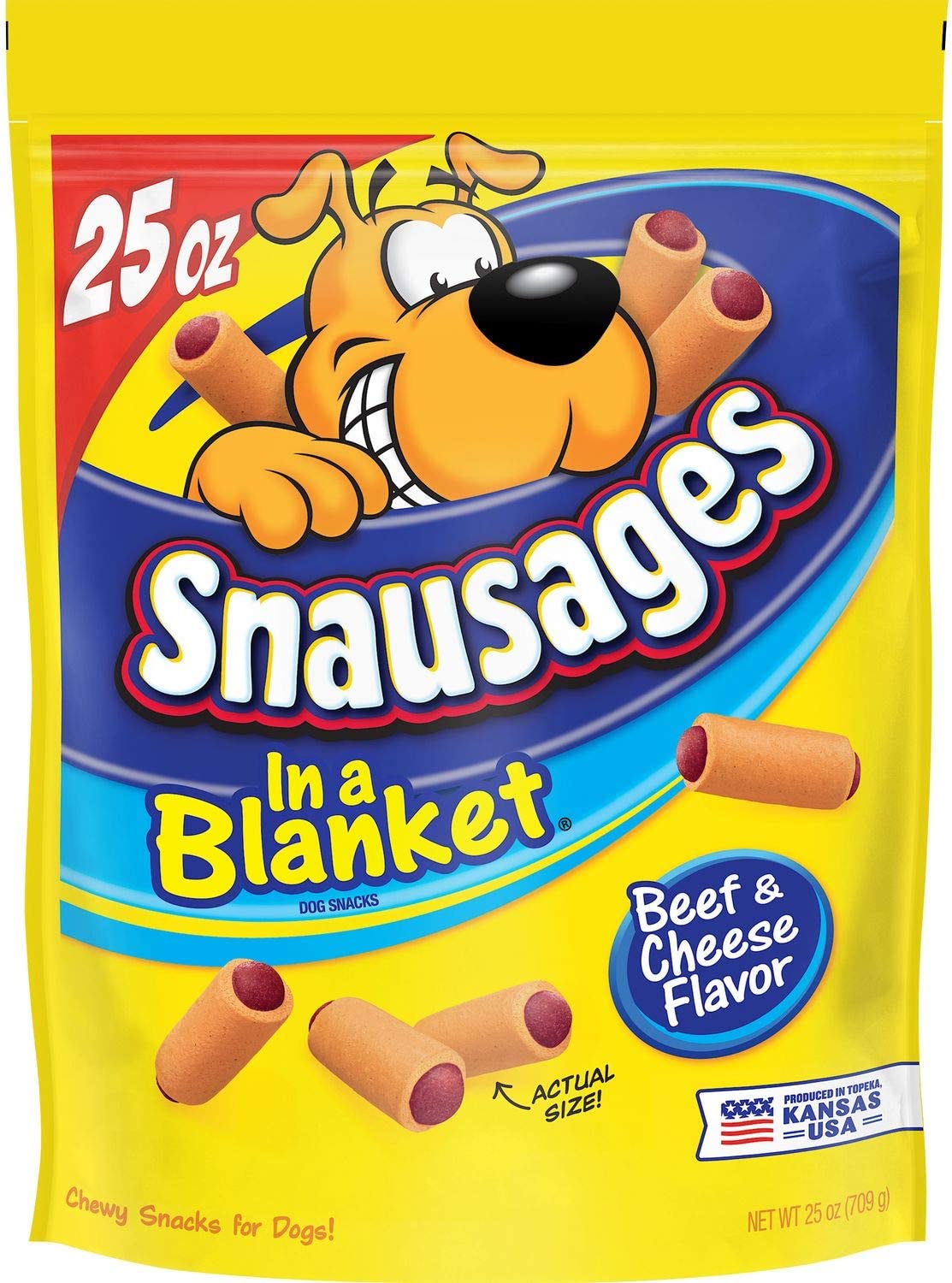 Snausages In a Blanket Beef & Cheese Flavor Dog Snacks, 25-Ounce