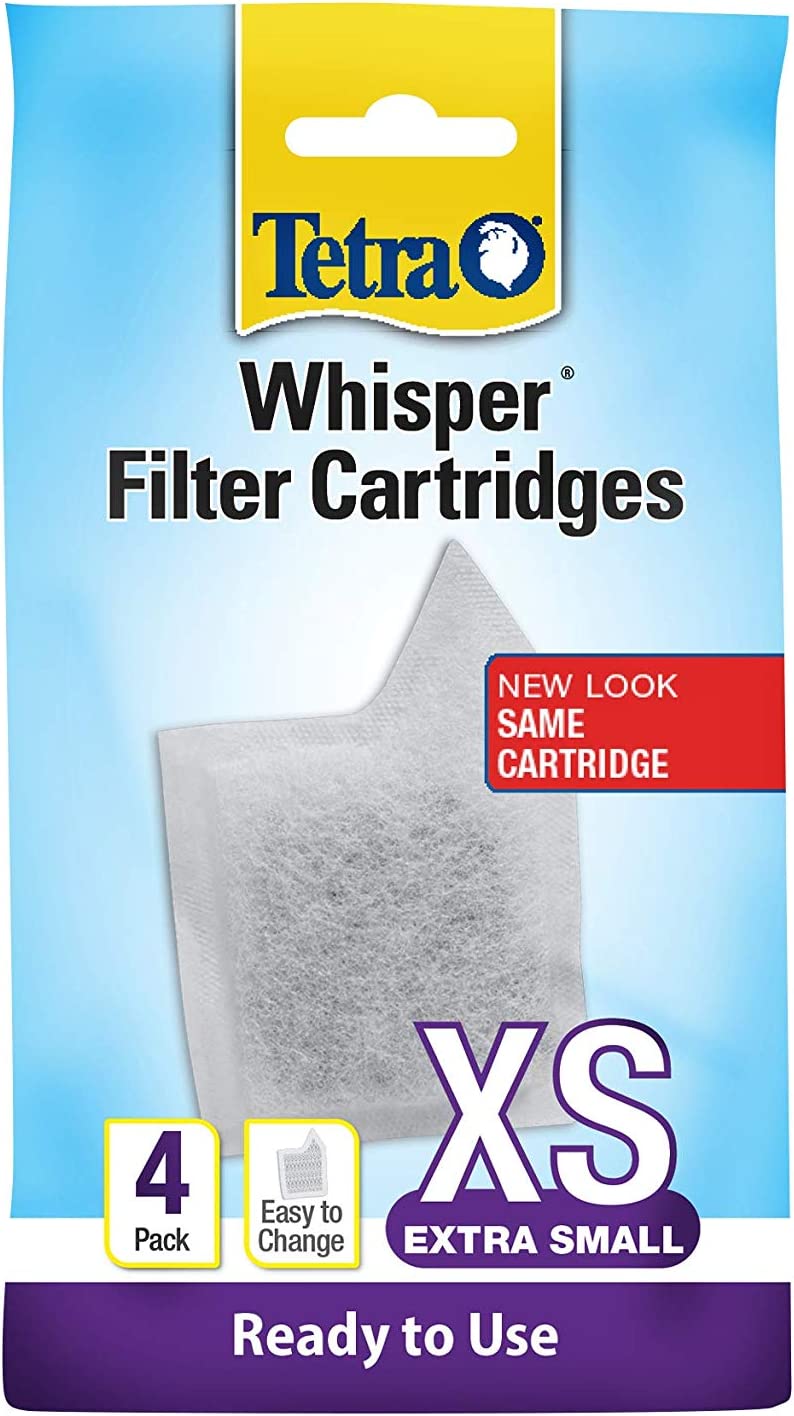 Tetra Whisper Filter Cartridges 4 Count, Extra Small, For aquarium Filtration (AQ-78052),white
