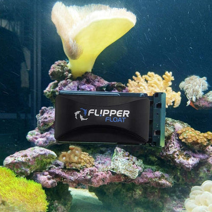FL!PPER Flipper Cleaner Float - 2-in-1 Floating Magnetic Aquarium Glass Cleaner - Fish Tank Cleaner - Scrubber & Scraper Aquarium Cleaning Tools – Floating Fish Tank Cleaner, Standard