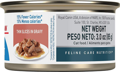 Royal Canin Feline Care Nutrition Weight Care Thin Slices In Gravy Canned Cat Food, 3 oz