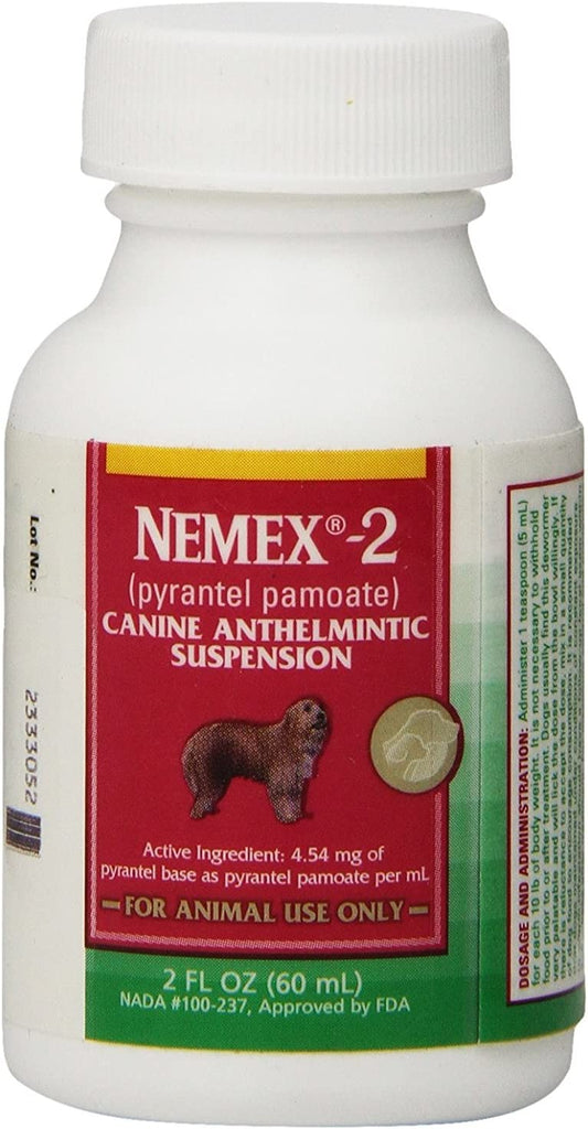 Pfizer Nemex 2 - Puppy Wormer (Pyrantel Pamoate) 2oz 60ml