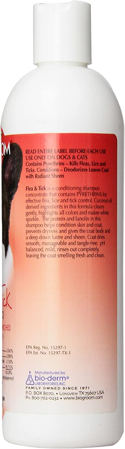 Bio-groom Flea & Tick Protein-Lanolin Enriched Dog/Cat Conditioning Shampoo, Available in 5 Sizes