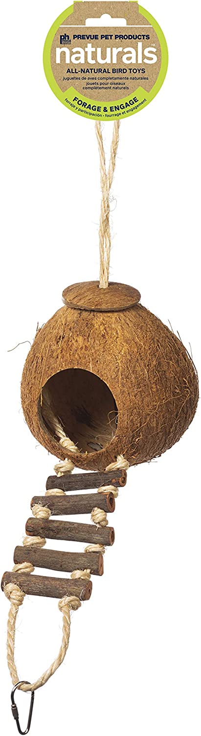 Prevue Hendryx. 62801 Naturals Coco Hideaway with Ladder Bird Toy