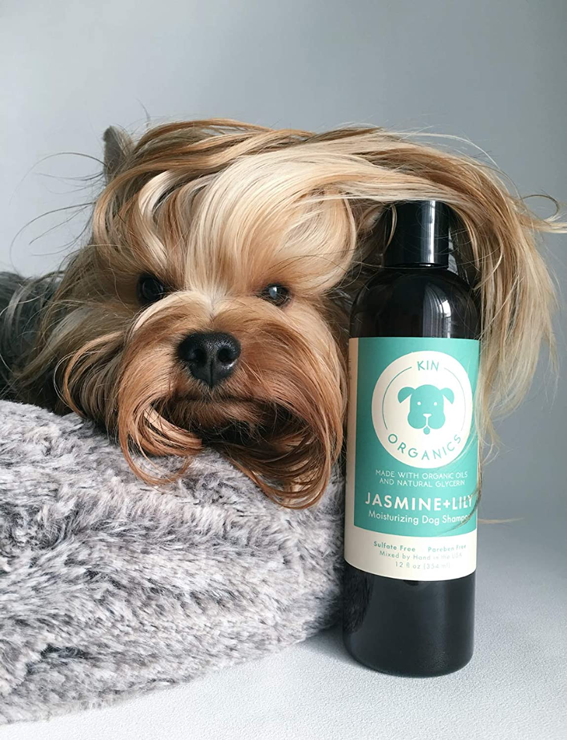 kin+kind kin organics Jasmine+Lily Organic Dog Shampoo, 12 oz