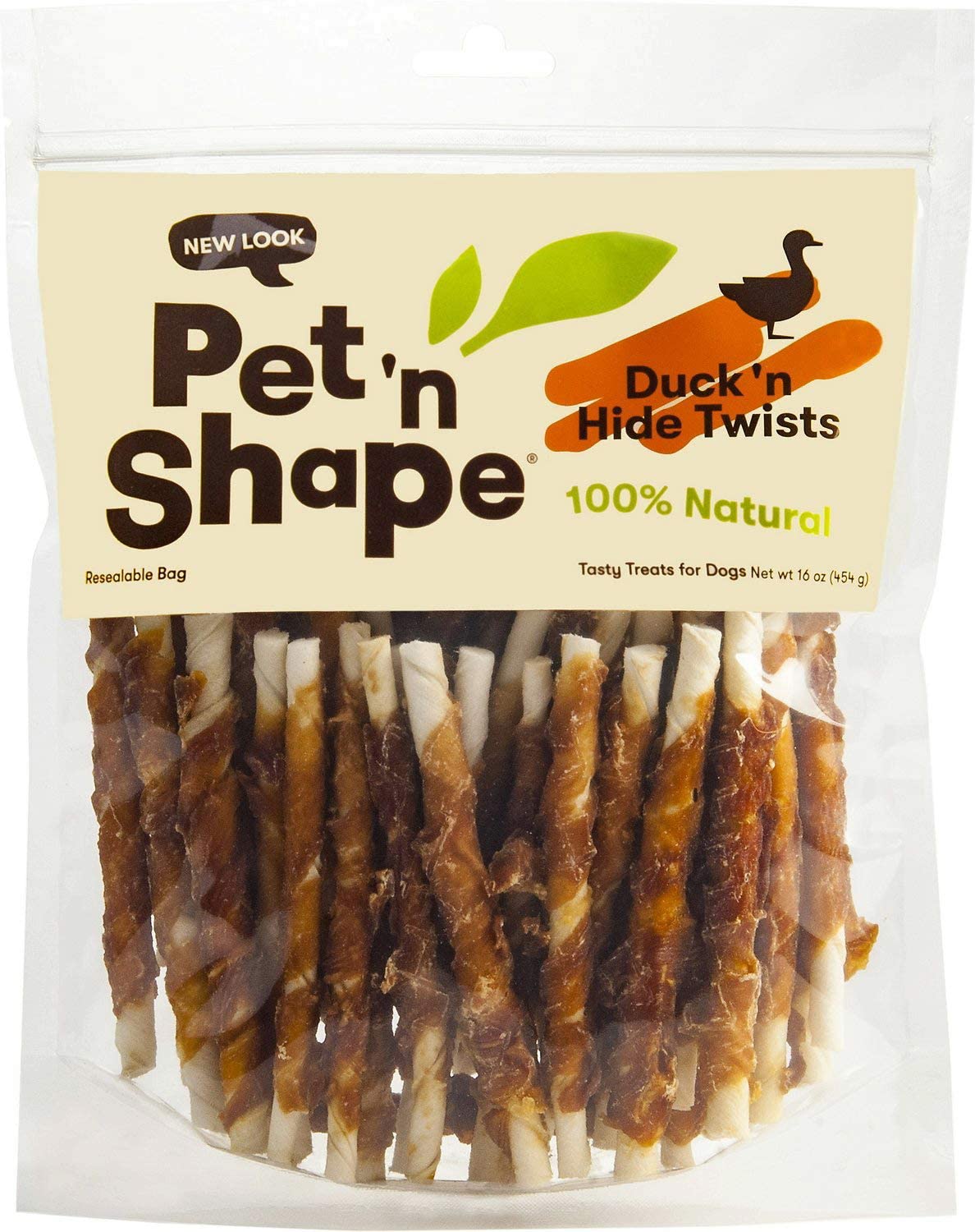 Pet 'n Shape Duck Hide Twists Dog Treats, 16 Ounces, 3 Pack
