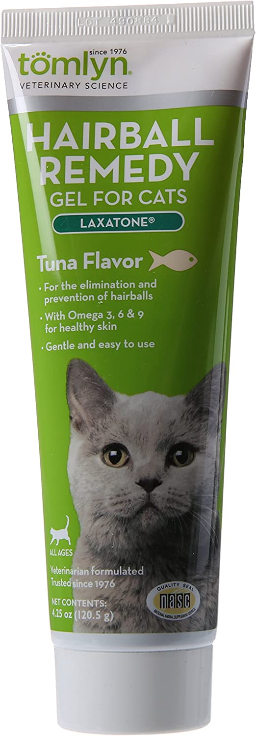 Tomlyn Hairball Remedy for Cats, Tuna Flavor, (Laxatone) 4.25 oz