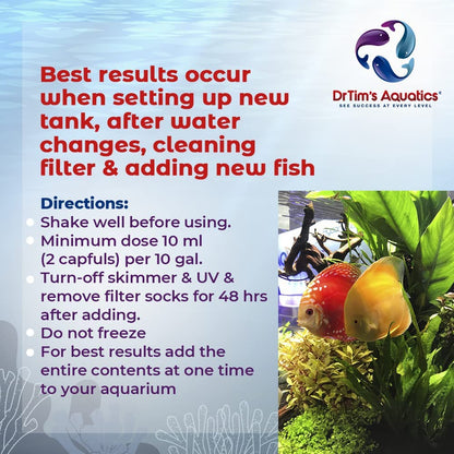 DrTim’s Aquatics Freshwater One & Only Live Nitrifying Bacteria  – Eliminate New Tank Syndrome for New Fish Tanks, Aquariums, & Water Filtering & Treatment
