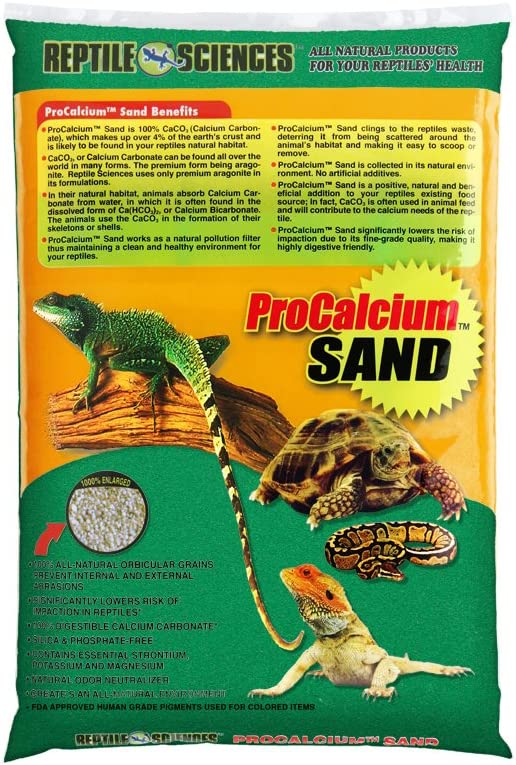 Reptile Sciences Terrarium Sand, 10-Pound, Green