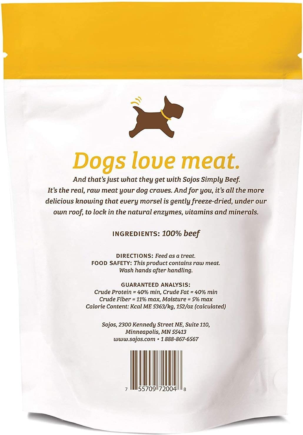 Sojos Sojos Simply Beef Dog Treats, Pack of 2
