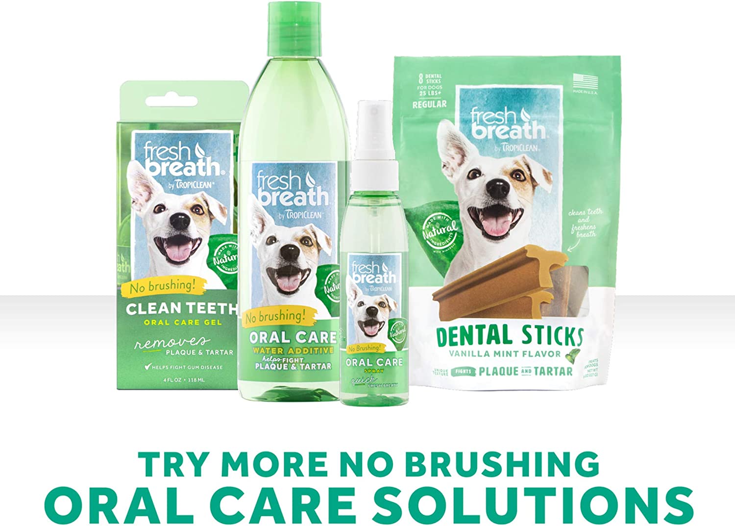 Fresh Breath by TropiClean Berry Oral Care Spray for Dogs, 4oz - Made in USA